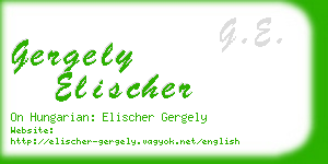 gergely elischer business card